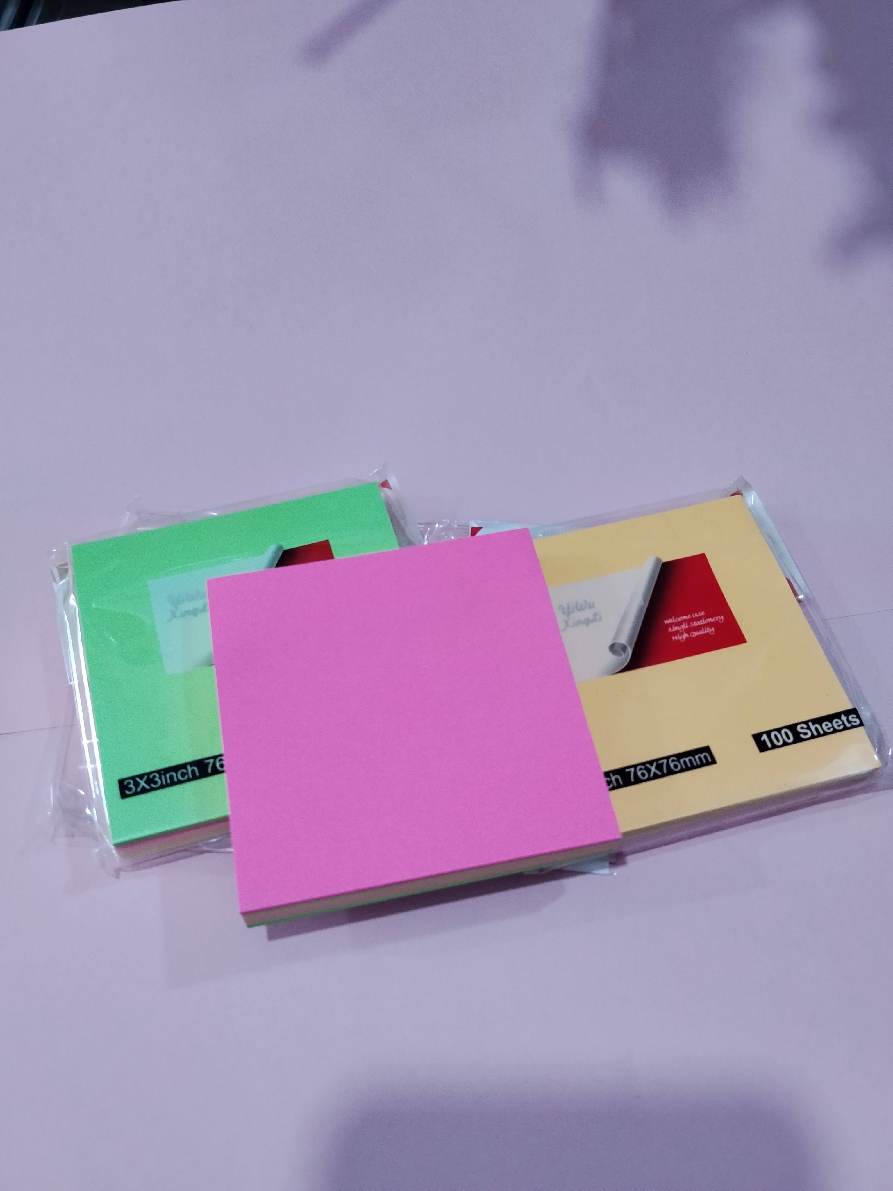 3 PACK OF Stickynotes pads.